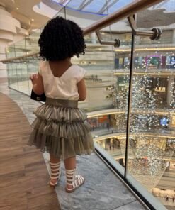 Alternative view of Big bow & Olive skirt